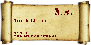 Miu Aglája névjegykártya